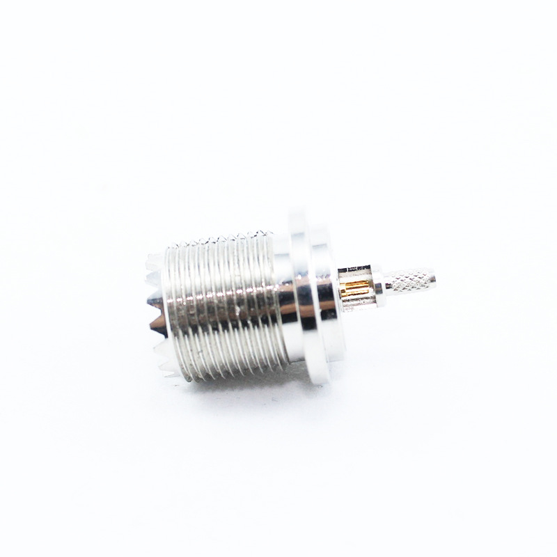 用于 RG 316 电缆射频连接器的 UHF 母头天窗压接端...