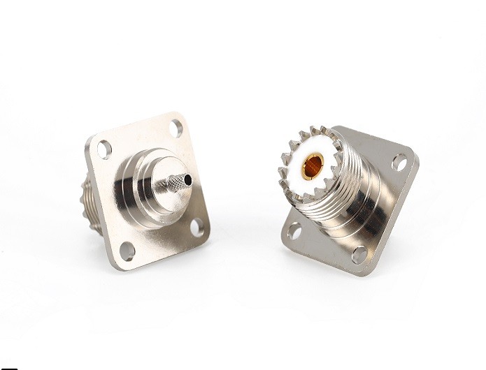 img 2 of 用于 RG316 电缆压接的 UHF 母法兰连接器