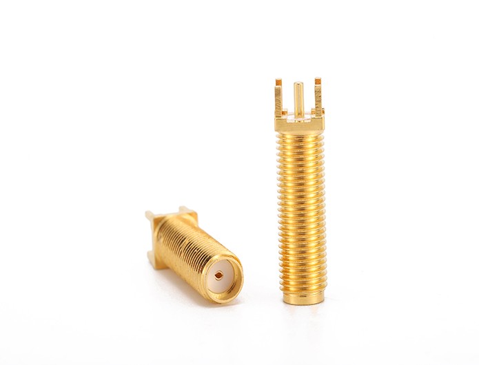 img 2 of SMA母头隔板式射频连接器端子PCB安装镀金