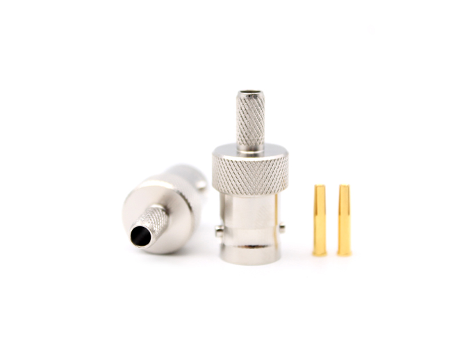 用于 RG58 电缆压接的 BNC 母头射频连接器