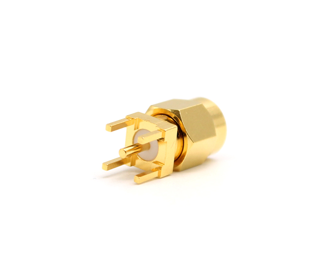 射频连接器 SMA 公头 PCB 安装