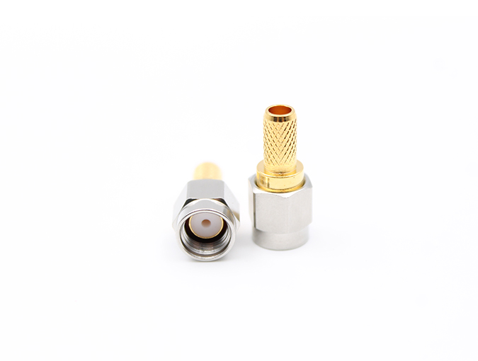 射频同轴连接器 SMA 公头连接器，适用于 RG58 电缆压...