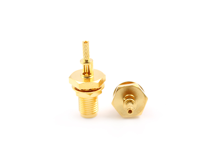 用于 1.37mm 电缆射频同轴连接器的 SMA 母头隔板连...
