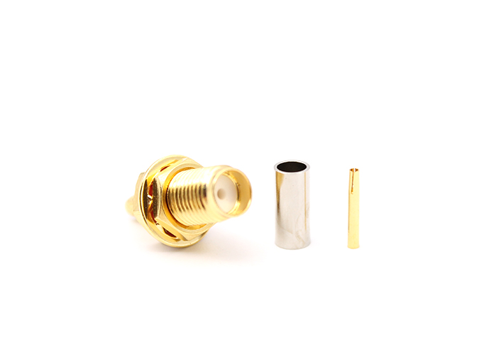 用于 RG316 电缆射频同轴连接器的 SMA 母头隔板连接...