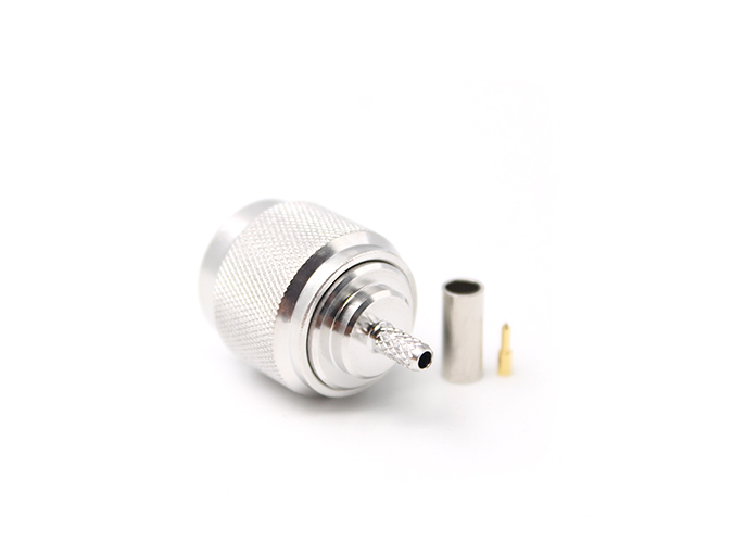 适用于RG316电缆的TNC公头射频连接器，压接式