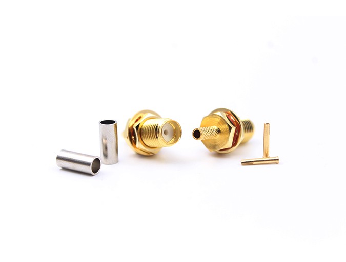 img 2 of 用于 RG316 电缆射频连接器的 SMA 母头隔板连接器
