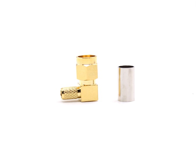 img 2 of RPSMA 公头直角连接器，适用于 RG142/RG223 电缆射频连接器