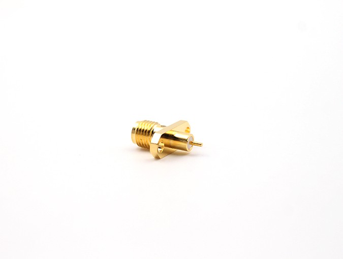 img 2 of SMA母头2孔法兰射频同轴连接器