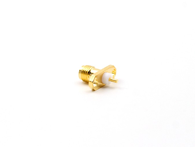 img 1 of SMA母头2孔法兰连接器，用于端子