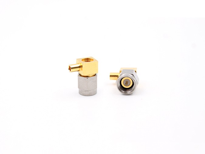 img 2 of 射频连接器，不锈钢SMA公头直角，适用于086/RG405电缆