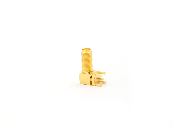 img 1 of SMA射频连接器母头隔板直角PCB安装
