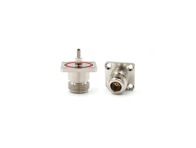 RF316电缆用N型母法兰射频连接器，压接式
