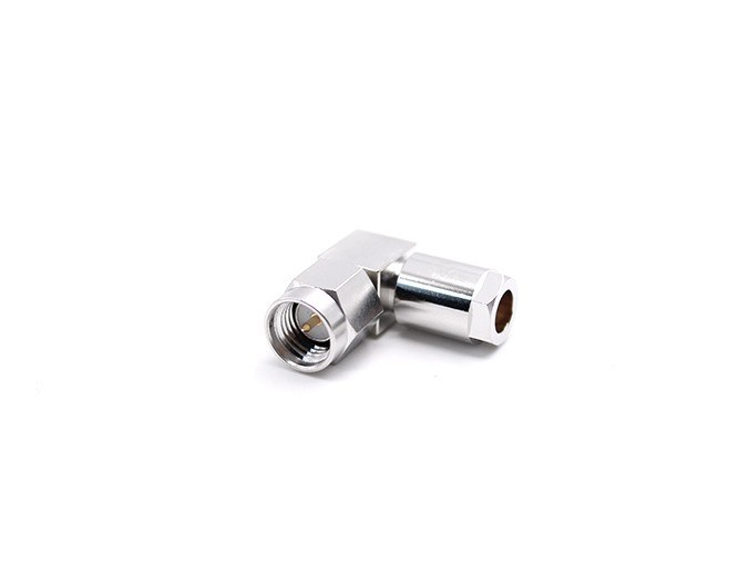 img 1 of 用于 TFLEX141/RG402 电缆的 SMA 公头直角射频连接器