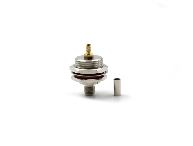 用于 RG316 电缆射频同轴连接器的 SMA 母头隔板连接...
