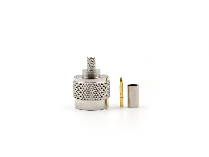 用于 RG58 电缆射频同轴连接器的 N 型公头压接端子