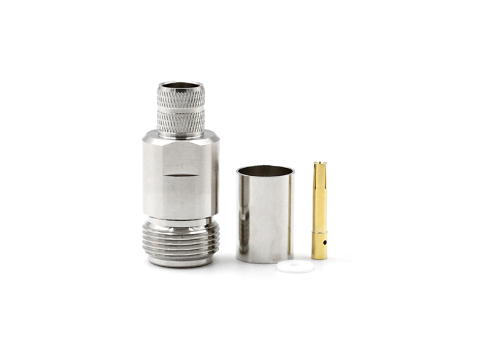 LMR400电缆用N型母头射频连接器，压接式