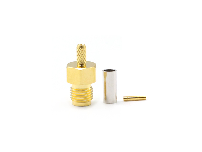 用于 RG316 电缆压接的 SMA 母头射频连接器