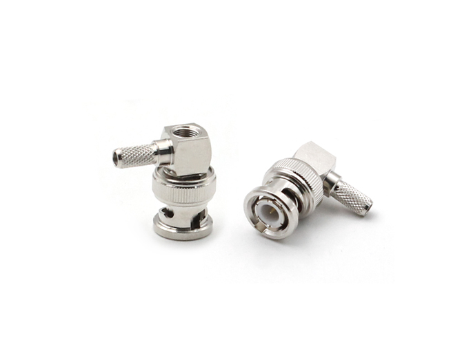 BNC 公头直角连接器，适用于 RG58/LMR195/LM...