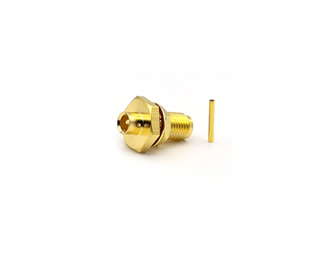 img 2 of 用于 141 电缆的 SMA 母头隔板式射频同轴连接器