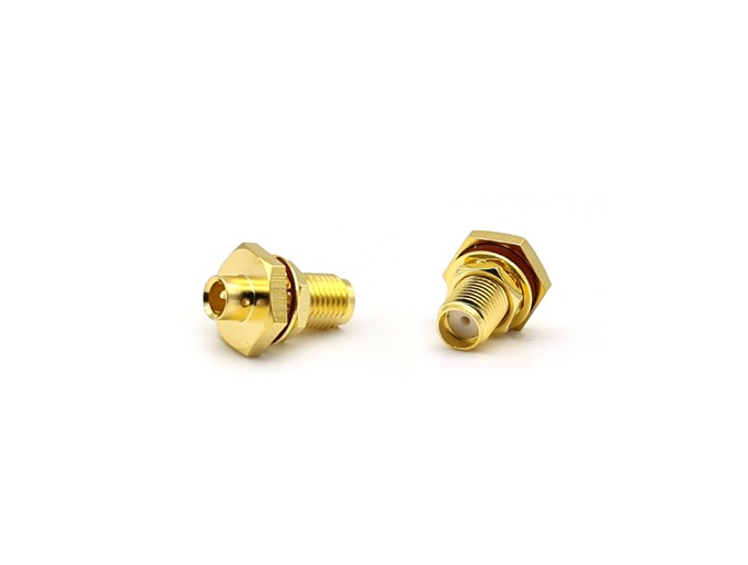 img 1 of 用于 141 电缆的 SMA 母头隔板式射频同轴连接器
