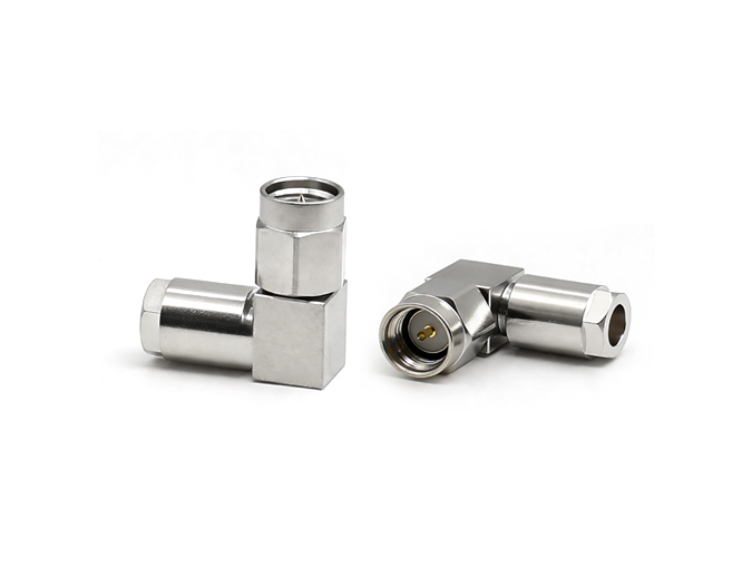 SMA Male Stainless Steel Right Angel Connector for TFLEX141/RG402 Cable