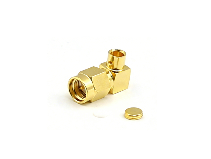 SMA Male Right Angel Connector For .141 Cable