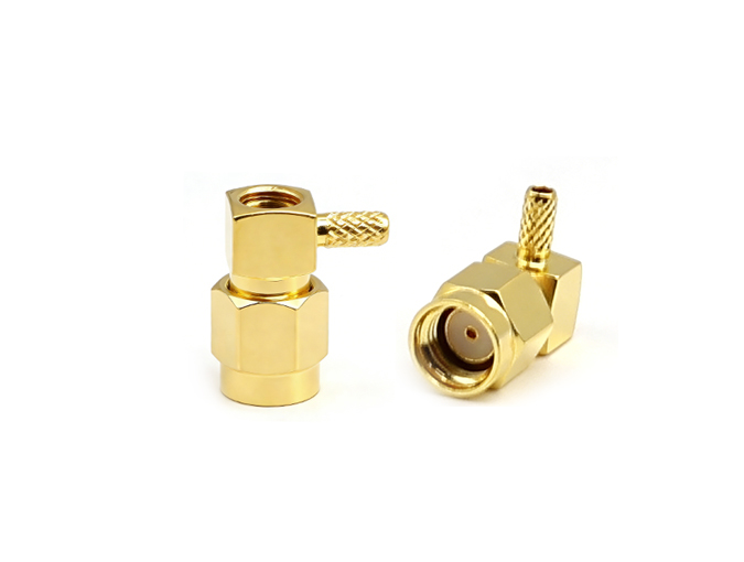 RF Connector RPSMA Male Right angel for RG316 Cable