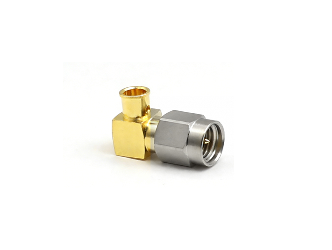 SMA Male Right Angel Connector  For .141Cable