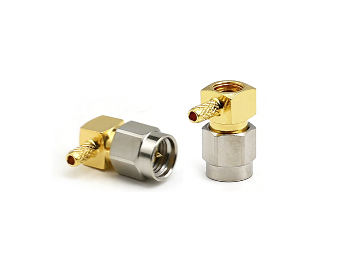 SMA Male Stainless steel Right angel Connector for RG316 Cable