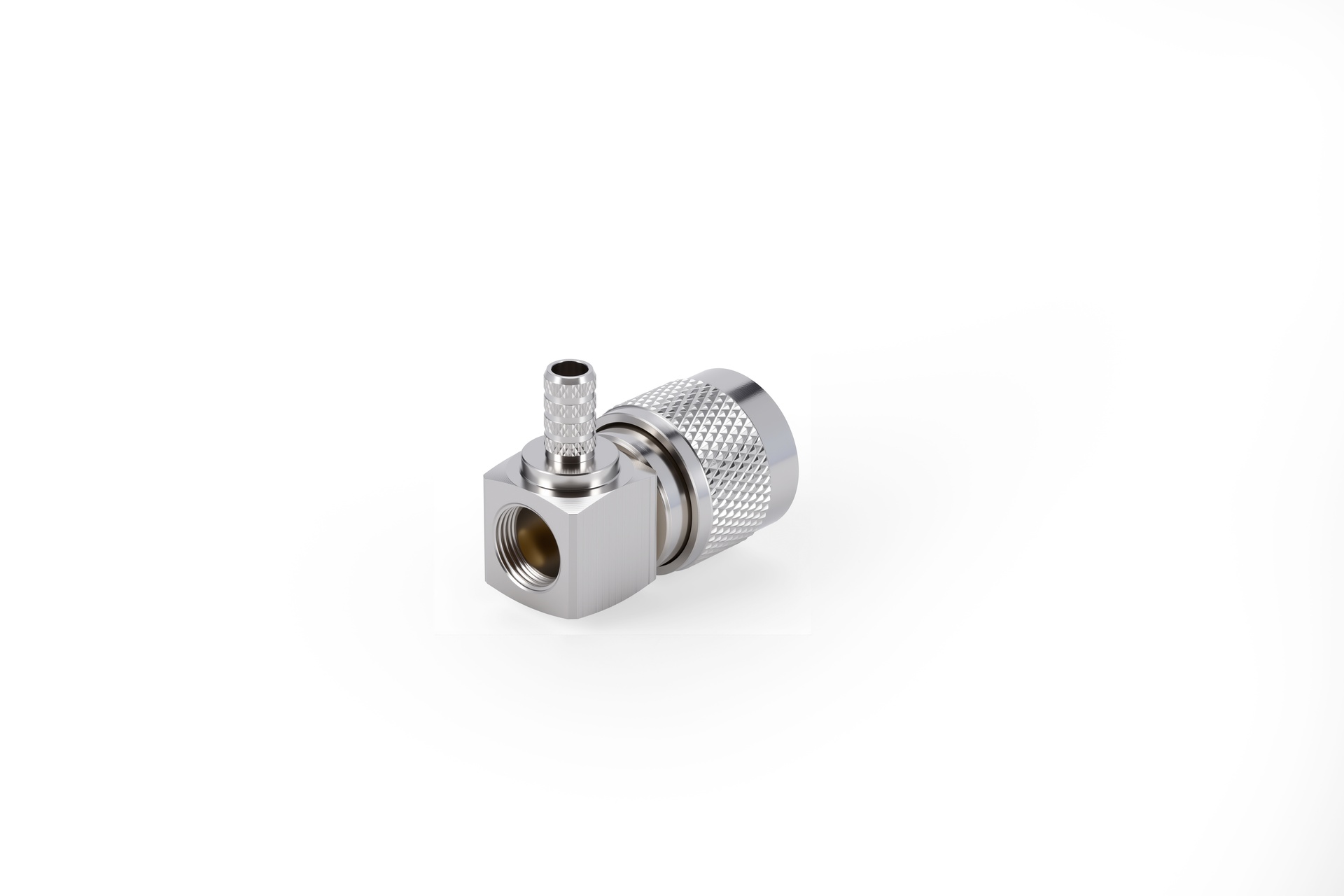 射频连接器 UHF 公头直角，适用于 RG58 电缆，压接式