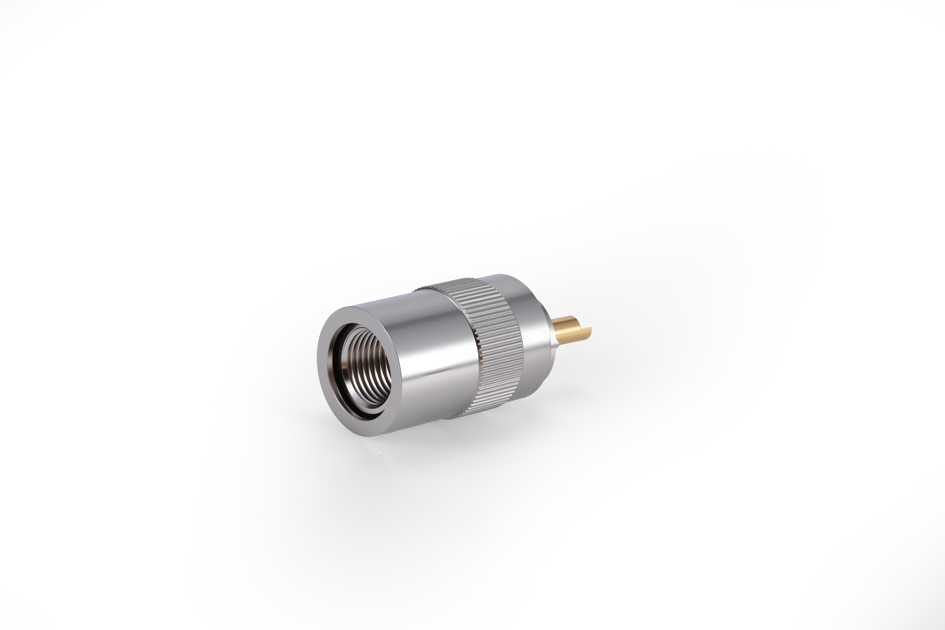 用于 RG 213 电缆夹的 UHF 直型公头连接器