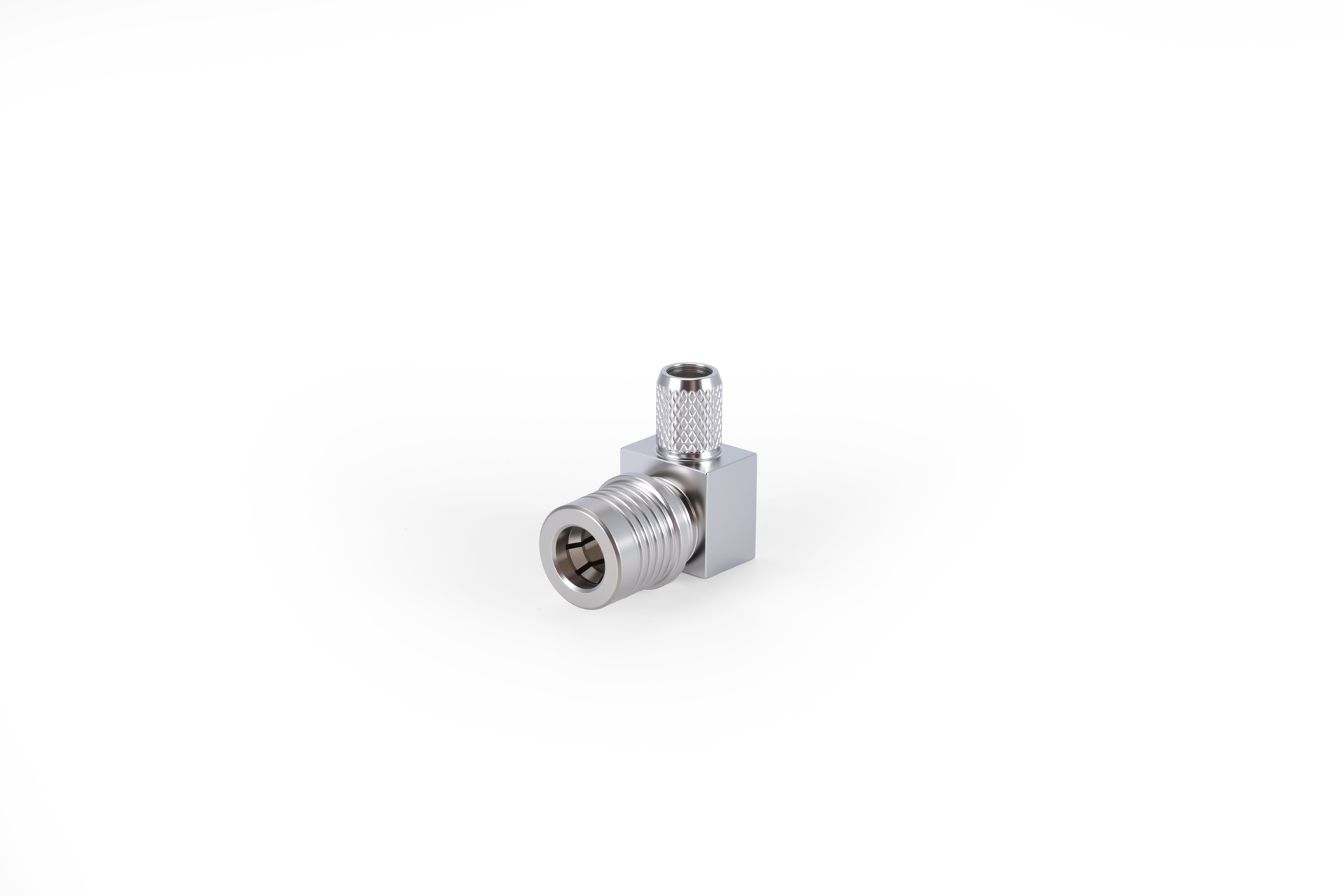 用于 LMR240 电缆的 QMA 型直角射频连接器（公头）