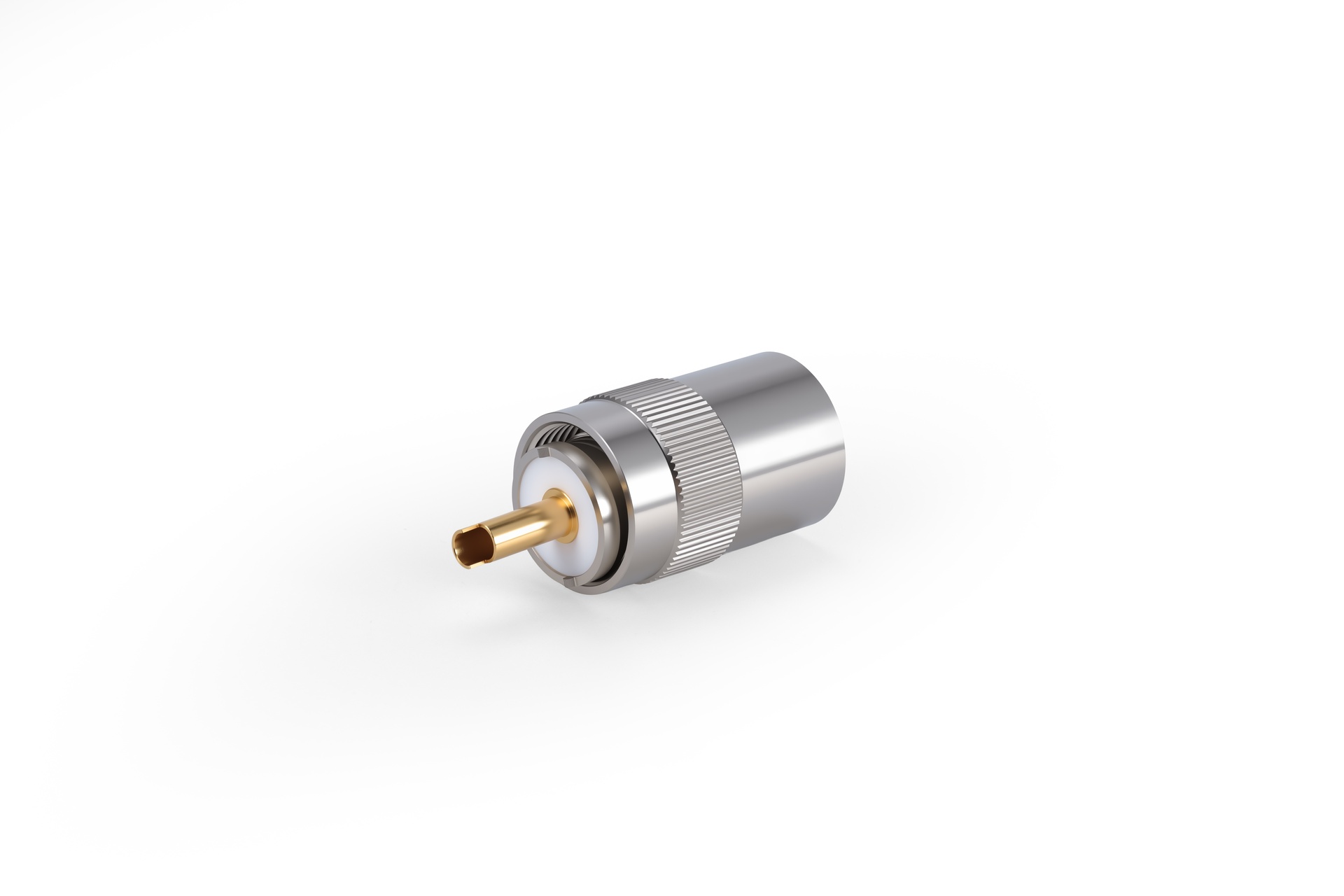 用于 RG 213 电缆夹的 UHF 直型公头连接器